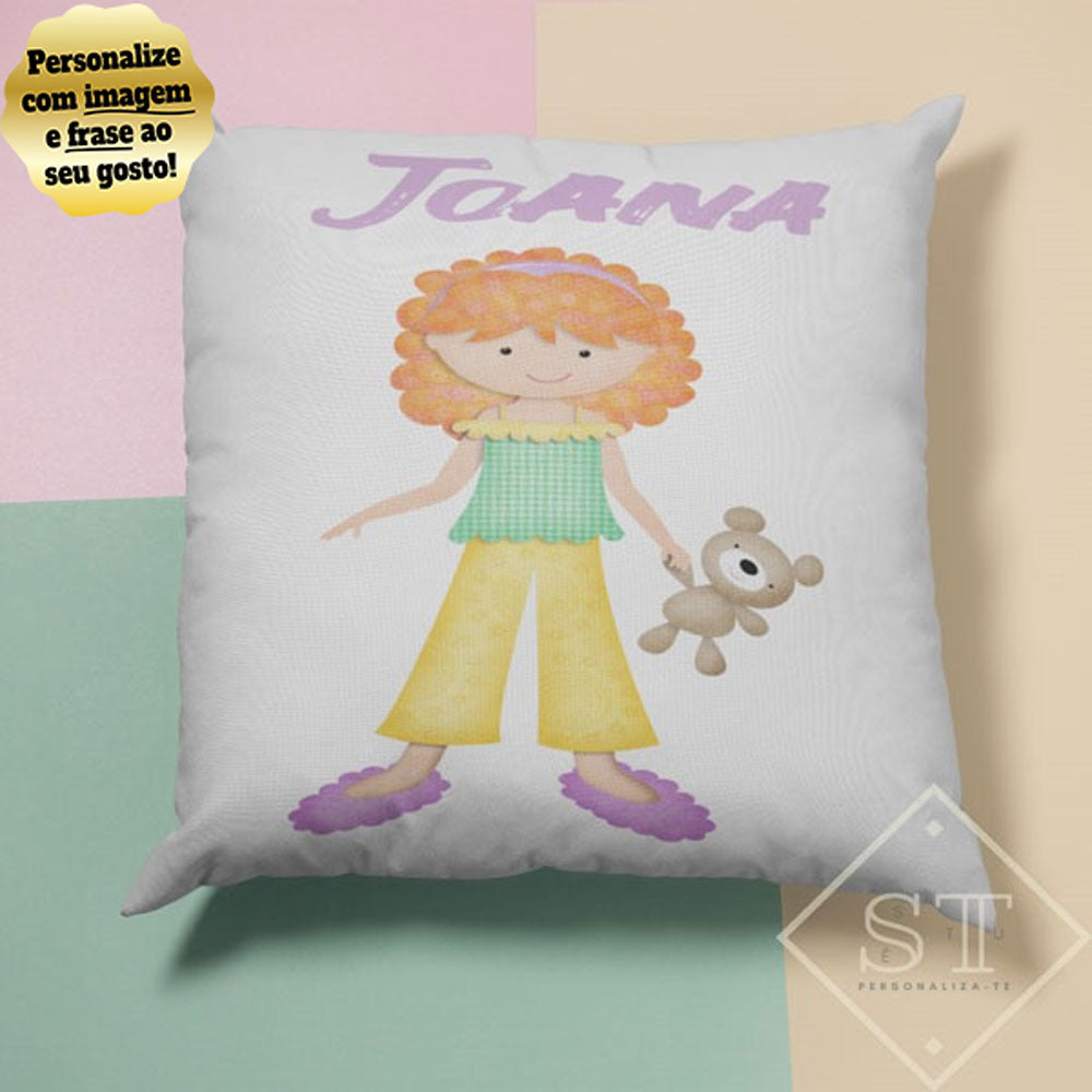 Almofada Menina Urso (Nome)